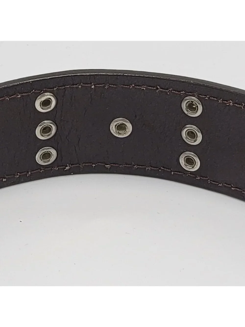 Vtg Western/Cowgirl Brown Leather Belt with Horse-Themed Metal Buckle Adjustable